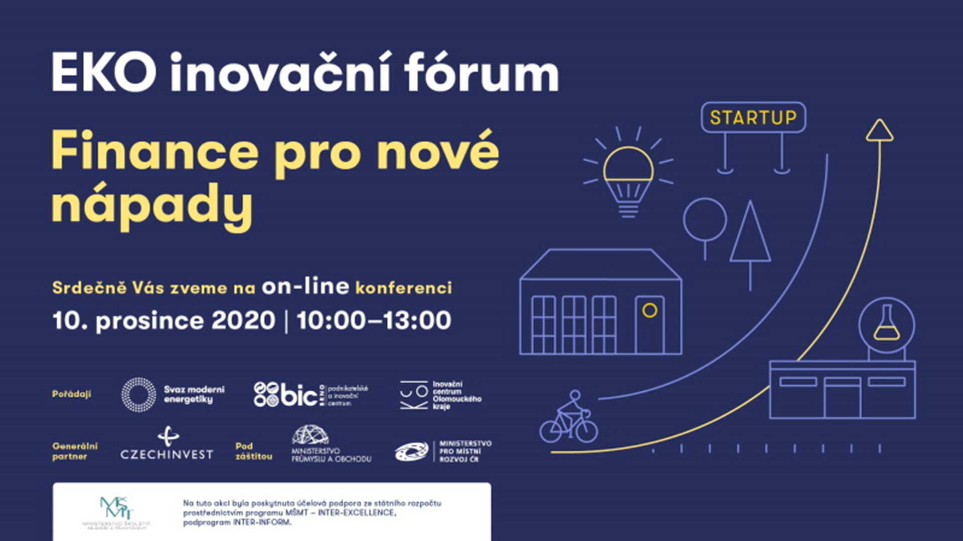 Ekoinovační fórum živě: Finance pro nové nápady