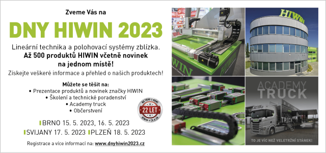 Aktuality - DNY HIWIN 2023 představí na jednom místě až 500 produktů HIWIN včetně novinek 