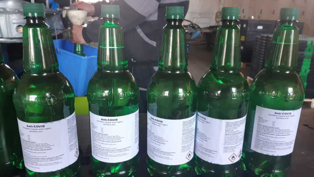Aktuality - Pivovar Krušovice daroval PET lahve k distribuci dezinfekce
